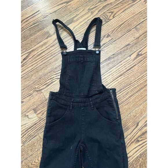 CHEAP MONDAY Dungaree Spray Denim Overalls Black Size XS - Picture 5 of 6